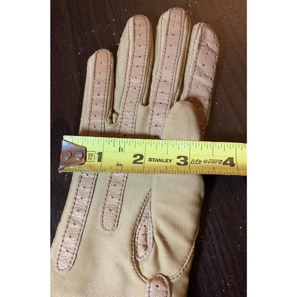 Vintage ISOTONER Aris Warm-Ups Ladies Womens One-size OSFA Lined tan Gloves - Picture 9 of 11